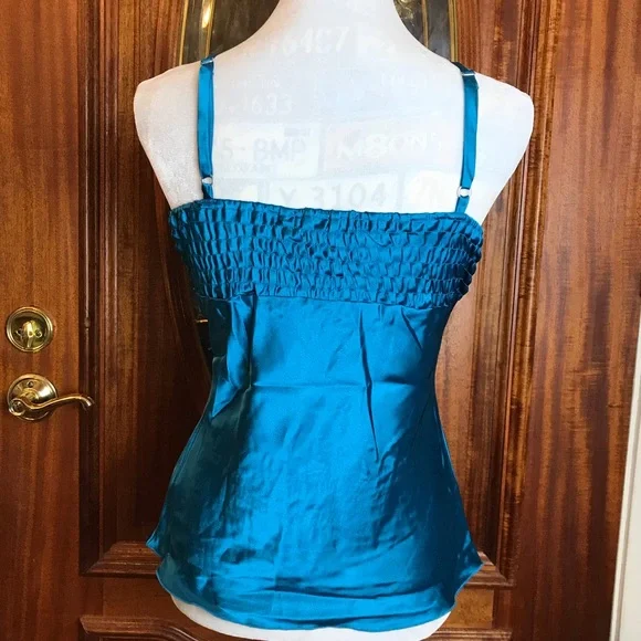 YOU GET BOTH - New NWT Jewel Tone Sequin Silky Cami Tank - Y2K 90s 2000s Retro - Picture 11 of 13